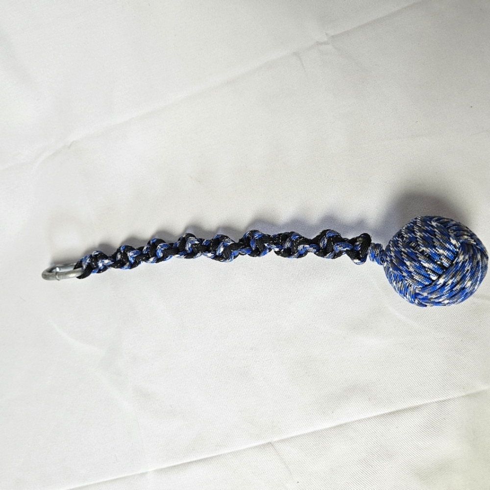 Handmade 550 Paracord Blue Monkey‎ Fist Lanyard
